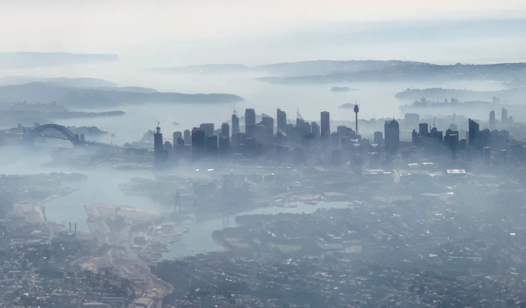 Sydney smoke haze
